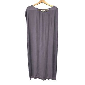 Anthropologie Cloth & Stone Gray Maxi Beach Cover Up Dress L LAGENLOOK